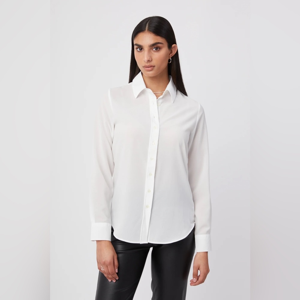 NWT The Shirt by Rochelle Behrens - Signature Shirt in Cream - Size L